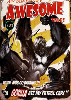 Fallout 4: Журнал «Потрясающие крутые истории», выпуск «A gorilla ate my patrol car»