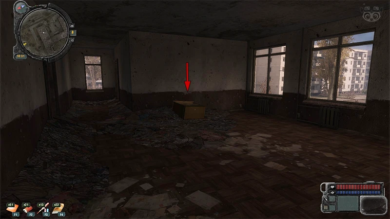 В тумбочке